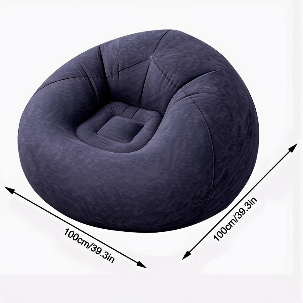 Large Bean Bag Chair Inflatable Lounge Sofa – Soft Comfortable Lazy Seat Tatami Floor Chair for Living Room Office Outdoor Camping, Multiple Colors