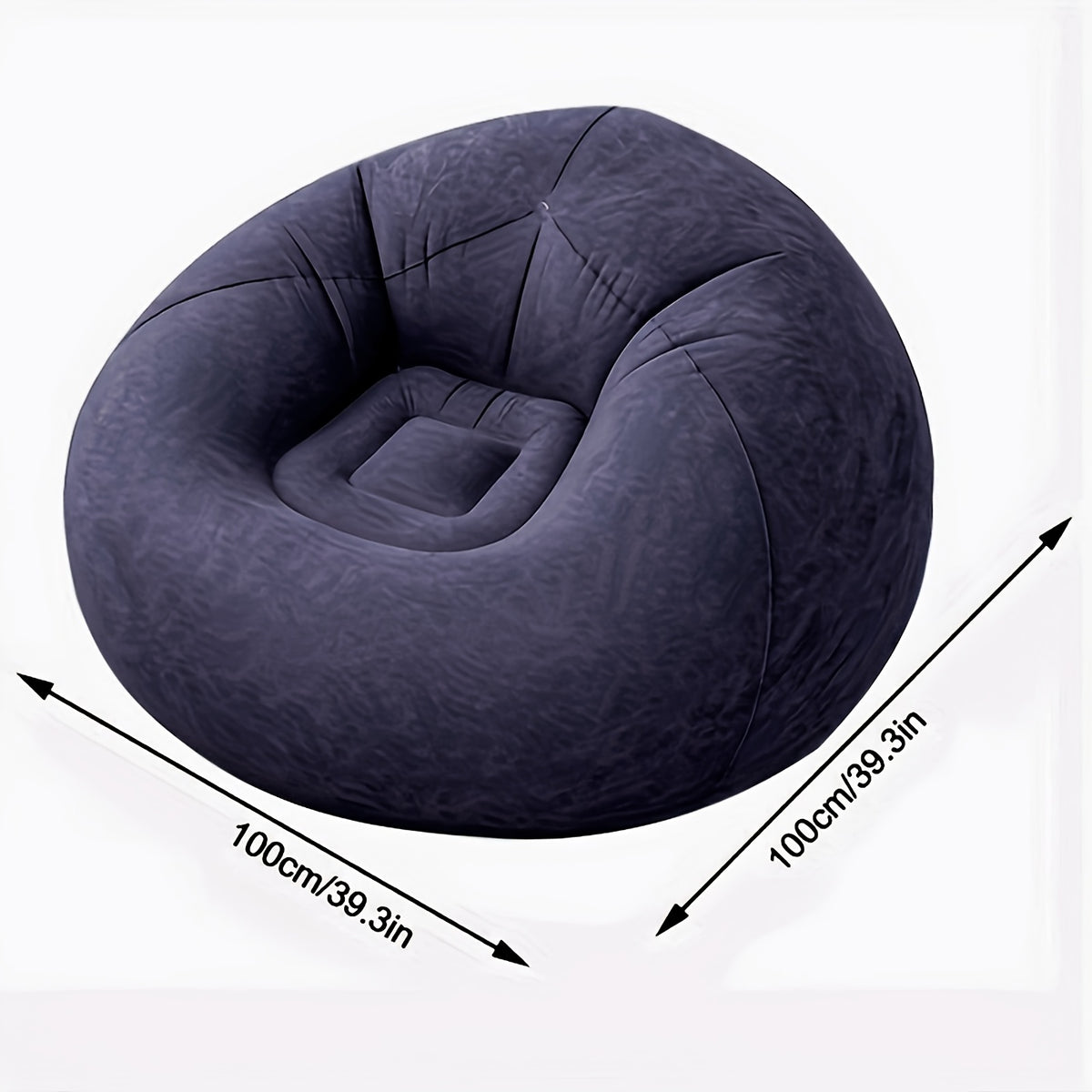 Large Bean Bag Chair Inflatable Lounge Sofa – Soft Comfortable Lazy Seat Tatami Floor Chair for Living Room Office Outdoor Camping, Multiple Colors