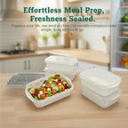 Food Storage Containers 10 Piece Set 5 Containers with Lids Stackable Freezer-Safe Food-Grade Meal Prep Bento Boxes for Fridge Meat Fruit