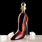 High-Heel Shoe Decanter – Handmade Lead-Free Crystal Glass with Stopper, 750ml Transparent Glossy Wine Decanter for Kitchen, Dining & Home Decor, Valentine’s Day & Holiday Gift