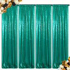 Sequin Curtains Backdrop 4 & 6 Panels 2x8FT - Shimmer Glitter Party Backdrop Curtain for Wedding Birthday Bachelorette Photo Booth, 25 Colors Reusable Event Decoration
