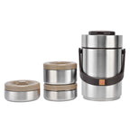 Insulated Lunch Box 3-Layer 304 Stainless Steel Vacuum Thermos Food Jar - 67oz Large Capacity Leakproof Bento Box Keeps Warm 6 Hours, Wide Mouth, for Office Work Travel Picnic Outdoor Meals