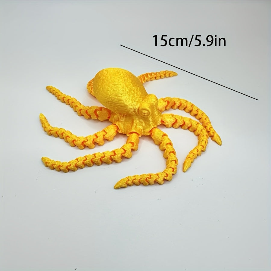 3D Printed Octopus Figures Set of 5 – Playful Mini Octopus Toys for Party Favors, Halloween & Christmas Gifts | Fun Holiday Novelty Gift for Kids, Teens & Ocean Lovers