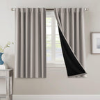 Blackout Curtains 2 Panels 100% Room Darkening 96 Inch Long – Triple Weave Thermal Insulated Back Tab & Rod Pocket Window Drapes for Bedroom & Living Room