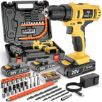 20V Cordless Drill Tool Set 30 88 136 148 Piece Electric Drill Toolbox Kit Rechargeable with Battery Hand Tools Pliers Bits for Home Repair Men Gift
