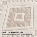 Bohemian Jacquard Sofa Cover Set 2pcs - Plush Thick Non-Slip L-Shaped Geometric Pattern Pet-Friendly All-Season Sofa Protector Machine Washable for Sectional Couches and Loveseats