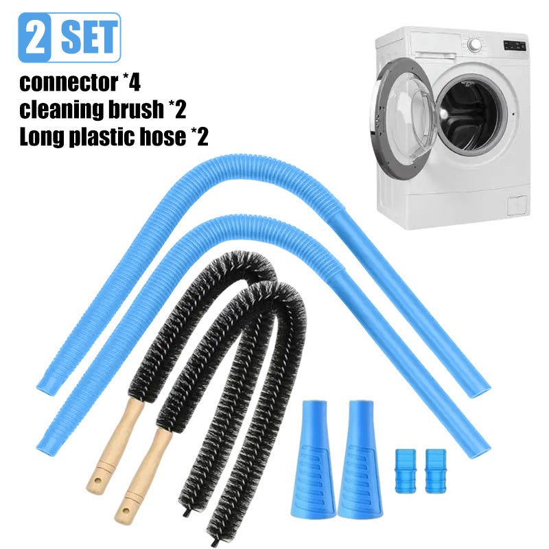 Dryer Vent Cleaning Kit with Flexible Vacuum Hose & Lint Brush Set – Fits Most Vacuums, Removes Lint Buildup Fast, Essential Home Laundry Maintenance Tool for Fire Safety