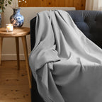 Merino Wool Blanket – Large 62”×86” Warm Thick Washable Throw | Sofa, Bed, Camping & Outdoor | 6 Colors | All Seasons