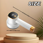 2-in-1 Lint Shaver & Shredder Rechargeable Electric Lint Remover with LED Power Display – Heavy-Duty Fabric Defuzzer for Clothes, Furniture & Pet Hair, All Fabric Types, Travel-Ready