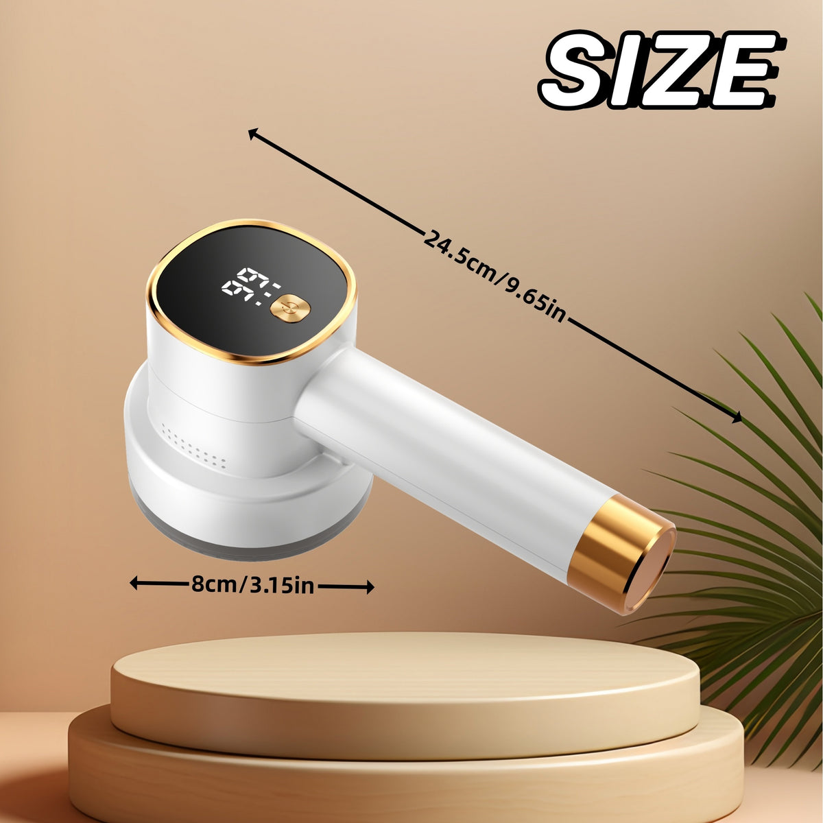 2-in-1 Lint Shaver & Shredder Rechargeable Electric Lint Remover with LED Power Display – Heavy-Duty Fabric Defuzzer for Clothes, Furniture & Pet Hair, All Fabric Types, Travel-Ready