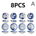 Cat Shaped Ceramic Mini Dish Set 8 Piece – 4 Inch Soy Sauce Bowls for Side Dishes, Condiments & Serving – Cute Kitchenware for Home & Restaurant