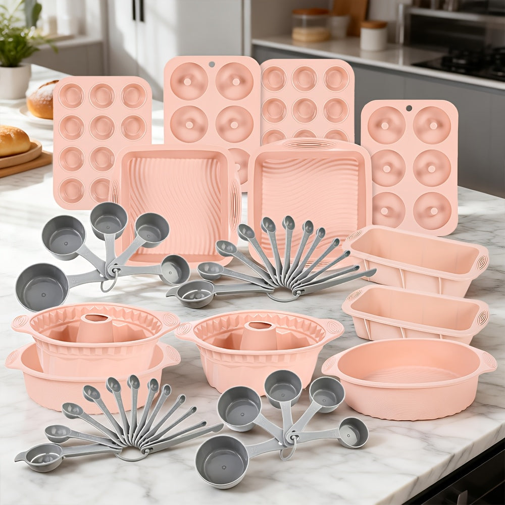 Baking Pan Set Oven-Safe Commercial Grade - Cookie Sheet Baking Sheet Round Cake Pan Muffin Pan Bread Pan Pizza Pan Square Pan - 4/6/12/23/46-Piece Kitchen Bakeware Sets, Restaurant Quality