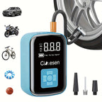Portable Tire Inflator Cordless Air Compressor – 100W Digital Display, 4000mAh USB-C Fast Charge, 5 Modes, Multi-Nozzle, for Car Motorcycle Bicycle Tires & Sports Balls, 6 Colors