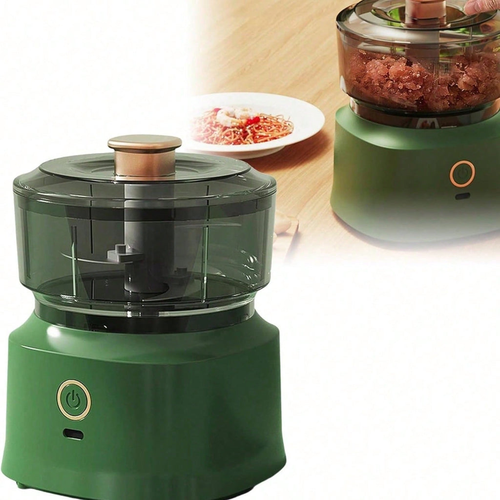 Mini Electric Food Chopper USB Rechargeable, Meat Grinder Vegetable & Garlic Mincer, Compact Cordless Kitchen Food Processor with Copper Motor