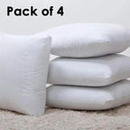Throw Pillow Inserts 4-Pack 20x20 Inch Soft Hypoallergenic Polyester Fiber Stuffing Cushion Core with Zipper for Sofa Couch Bed Square White Pillow Filler