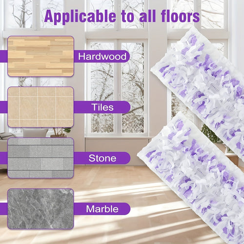 50 Count Disposable Power Mop Pad Refills Dry & Wet Use – Multi-Surface & Wood Floor Mop Pad Replacement Compatible with Swiffer PowerMop (No Mop Rod Included)