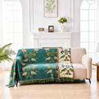 Bird Floral Cotton Throw Blanket Twin Queen King – 100% Cotton Ultra Soft Rustic Quilt, Boho Farmhouse Bed Blanket for Sofa Couch Chair, All Season