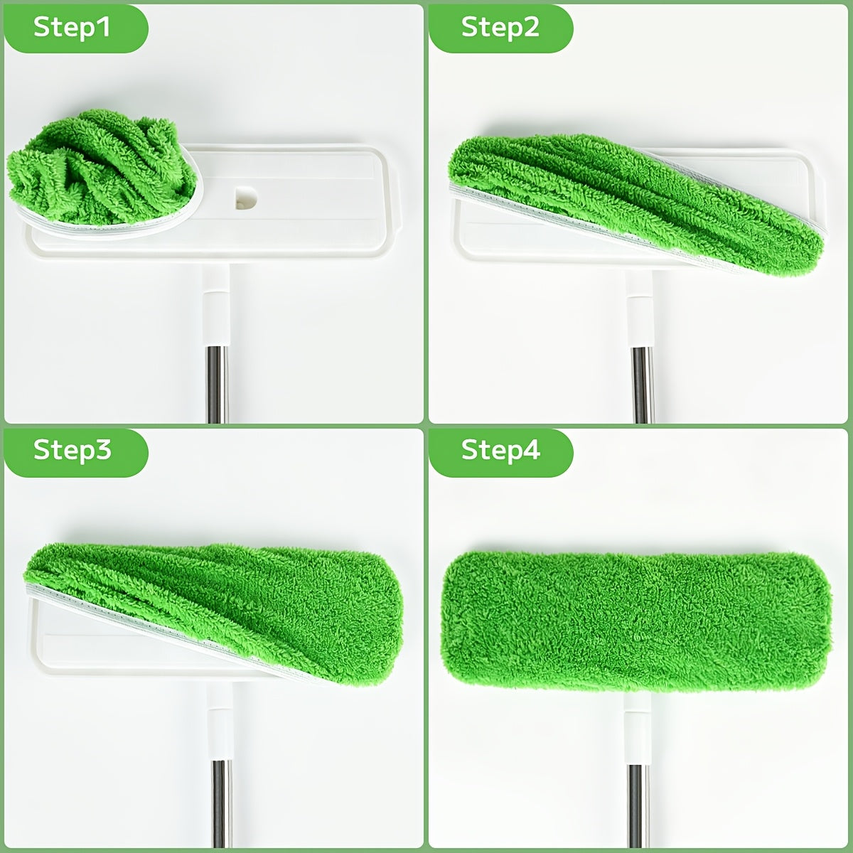 Microfiber Mop Pads 15 Pack Compatible with Swiffer Sweeper Reusable Washable Wet Dry Mopping Cloths Refill for Hardwood Tile Vinyl Floors