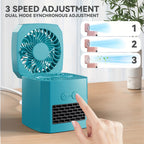 Portable Space Heater Fan Combo 2-in-1, 400W Mini Electric Heater with 3 Speed Settings, Silent Operation – Desktop Heater & Fan for Home, Office & Bedroom