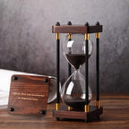 Decorative Hourglass Timer 60 Minute with Wooden Frame - Large Sand Timer for Kitchen Cooking, Home Office Bedroom Decor, Unique Gift for Birthday, Valentine's Day & Holidays
