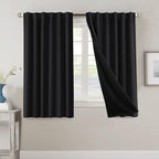 Blackout Curtains 2 Panels 100% Room Darkening 96 Inch Long – Triple Weave Thermal Insulated Back Tab & Rod Pocket Window Drapes for Bedroom & Living Room
