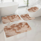 Plush Bath Rugs Set 1-6 Pieces, Multi-Color Microfiber Non-Slip Bathroom Mats – Soft Water Absorbent Thick Machine Washable Toilet Mats for Bathroom, Tub & Shower
