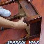 Beeswax Wood Polish Liquid Wax 1.35oz with Sponge Non-Toxic Long-Lasting Gloss for Furniture Hardwood Floors Desks Cabinets Multi-Surface Wood Restorer