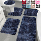 Plush Bath Rugs Set 1-6 Pieces, Multi-Color Microfiber Non-Slip Bathroom Mats – Soft Water Absorbent Thick Machine Washable Toilet Mats for Bathroom, Tub & Shower