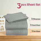 Luxury Striped Bed Sheet Set 3 or 4 Pcs – Hotel-Quality Deep Pocket 16", Extra Soft Breathable Cooling Sheets, Wrinkle & Fade Resistant, Twin Twin XL Full Queen King Cal King, 11 Colors