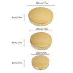 3-Piece Metal Cake Stand Set Round Tiered Dessert Display Stand for Cupcakes Pastry Candy Wedding Birthday Holiday Party