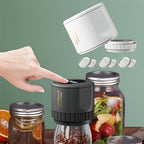 Electric Vacuum Mason Jar Sealing Kit with Lids for Wide Mouth & Regular Mouth Jars Food Preservation Vacuum Sealer