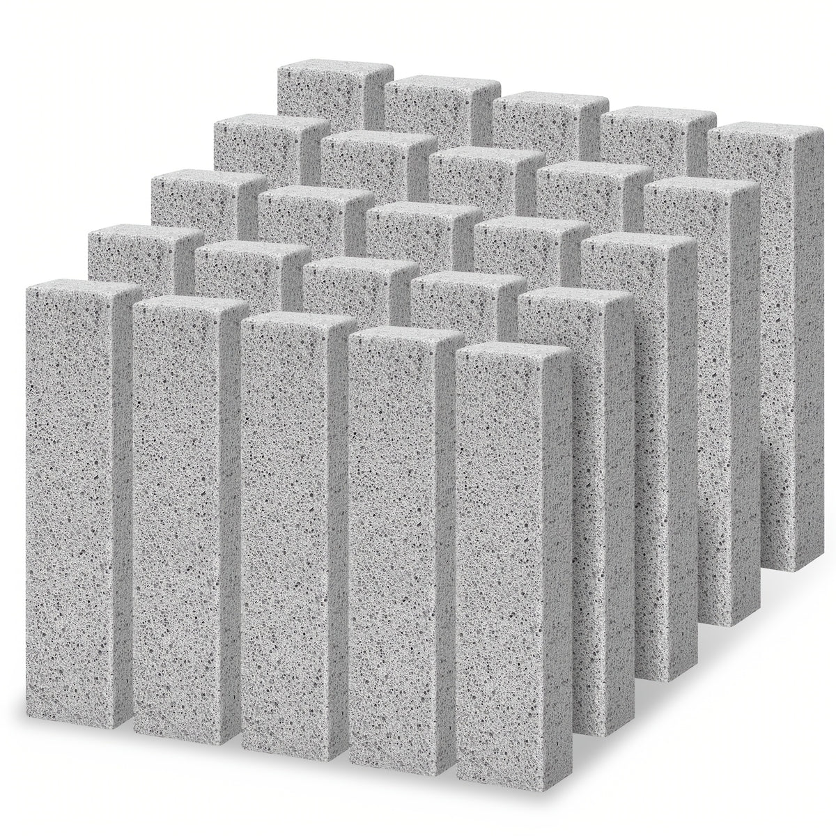 Pumice Scouring Sticks 25-Pack – 5.9" Natural Stone Scrubber for Toilet Bowl, Bathroom Tile, Kitchen, Pool & Wall Stain Removal | Bulk Home Cleaning Supply