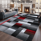 Golden Diamond 900g/m² Velvet Area Rug – Nordic Geometric Pattern, Anti-Slip, Washable | Sofa Side, Bedside & Entryway | 3 Sizes | Nuvia Haven