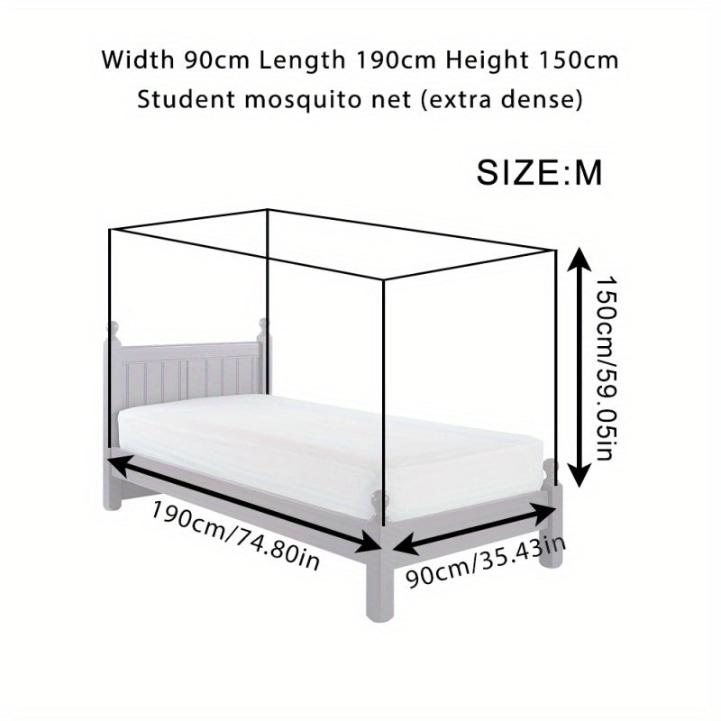 4-Corner Bed Canopy Mosquito Net – Bedroom & Camping | M / L / XL / 2XL