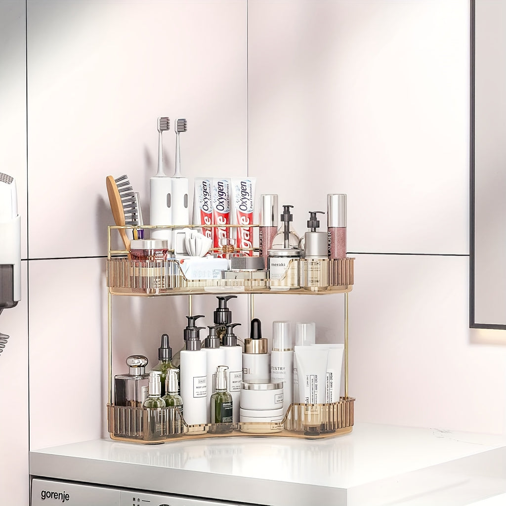 Corner Shower Shelf Bathroom Organizer with 2 or 3 Tiers - Space Saving Corner Storage Rack for Cosmetics, Toothbrush & Toiletries, Lightweight Caddy for Bathroom, Bedroom & Kitchen