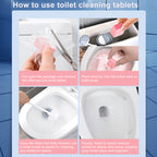 Toilet Bowl Cleaner Tablets Pink Effervescent Automatic Cleaning Tabs Powerful Descaling Deodorizing Long-Lasting Fragrance Household Bathroom 36 72 108 Pcs