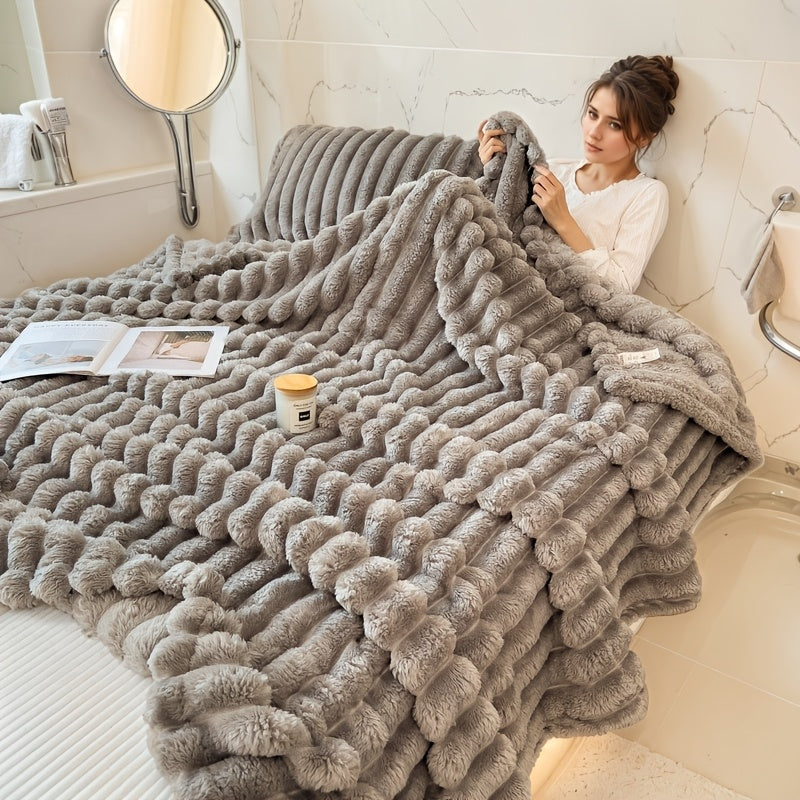 Plush Sherpa Throw Blanket – Ultra-Warm Anti-Static Fleece, 7 Colors 4 Sizes, for Bedroom Sofa Office Dormitory
