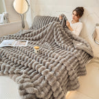 Plush Sherpa Throw Blanket – Ultra-Warm Anti-Static Fleece, 7 Colors 4 Sizes, for Bedroom Sofa Office Dormitory