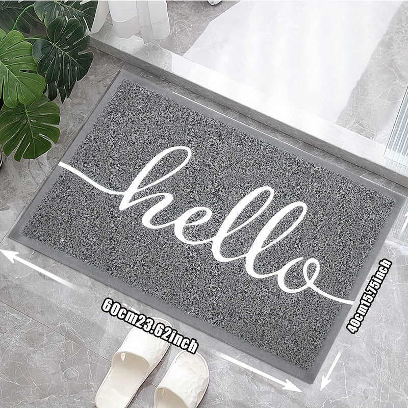 Non-Slip Absorbent Door Mat Indoor Outdoor Entrance Welcome Mat with Rubber Backing, Easy Clean Scrape Shoe Mud Rug for Front Door Patio