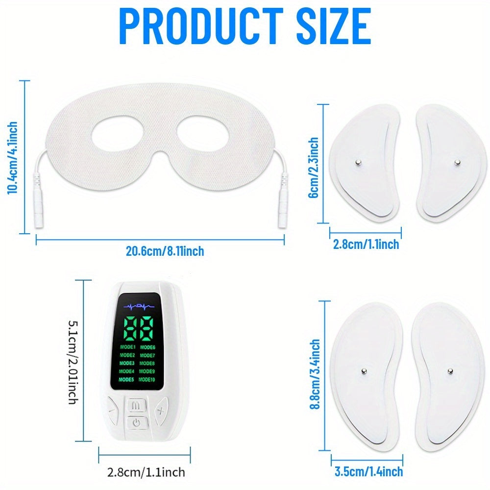 EMS Microcurrent Eye Massager Facial Lifting Device, Low-Frequency Tightening Tool for Eye Corners, Masseter Muscle Relaxation & Facial Slimming
