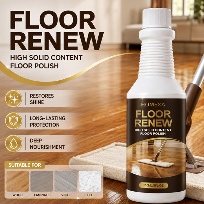 Floor Polishing Cleaner 5oz, Quick Brightening Deep Clean & Stain Removal for Wood, Tile & Marble Floors, Best Alternative to Floor Waxing for a Lasting Shine Without the Effort