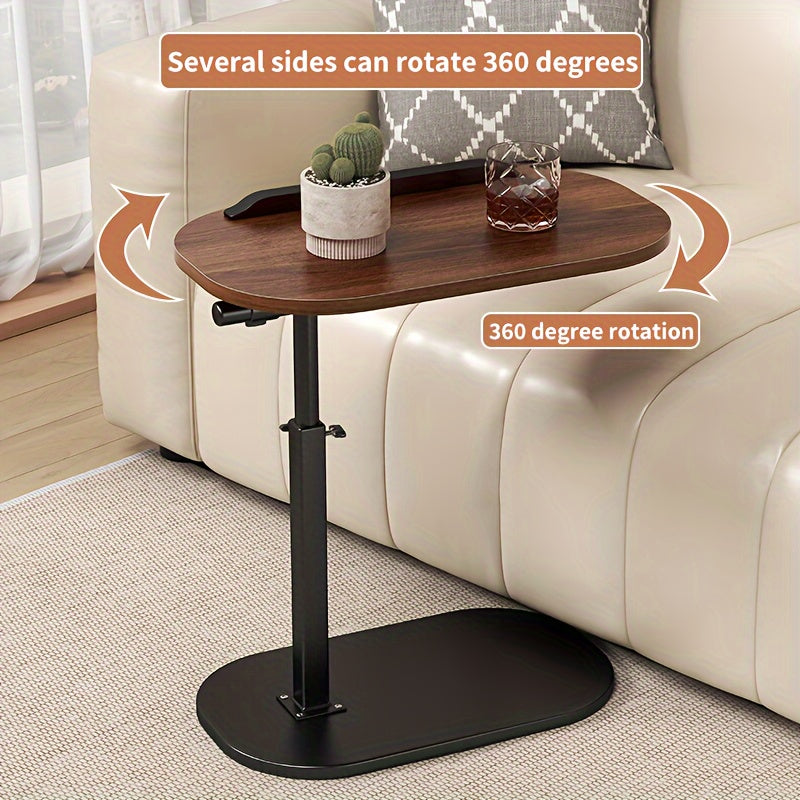Adjustable Rolling Laptop Desk Mobile Side Table Folding Computer Workstation Home Office Sofa Bedside Coffee Table Mother's Day Gift