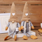 Gnome Home Decor Set of 2 Collectible Gnome Figurines Holiday Decor for Living Room Bedroom Office Desktop Ornaments Birthday Mothers Day Fathers Day Gifts for Women Men Cute Scandinavian Tomte Shelf Decor