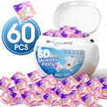 6-in-1 Laundry Pods Concentrated Deep Clean & Tough Stain Remover - HE Compatible Quick Dissolve No Residue Spring Meadow & Lavender Scent 60-100 Count