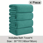 Oversized Bath Towel Set 4 Piece 35x71 Inch – Ultra Soft Quick-Dry Absorbent Microfiber Towels for Bathroom Spa Gym Travel, 10 Colors