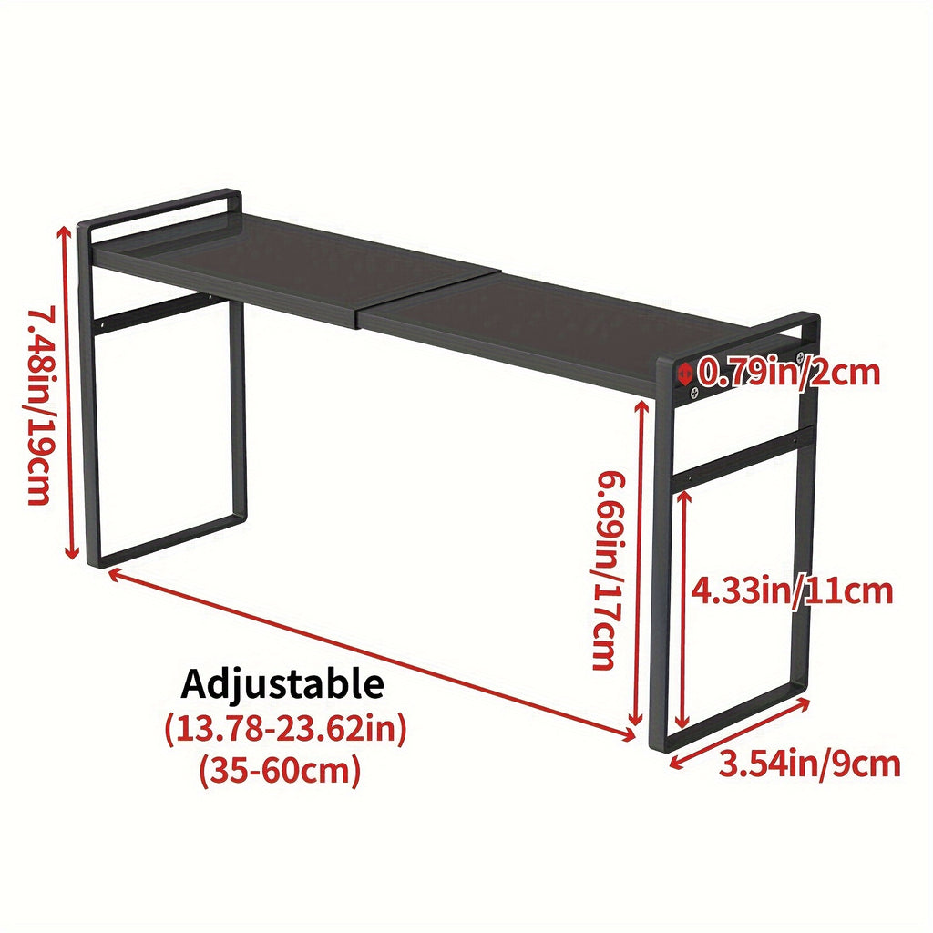 Narrow Tall Shelf Organizer for Kitchen, Windowsill & Bathroom – Stackable Thin Shelves for Narrow Spaces | Scalable Countertop Rack & Window Plant Stand | Black & White