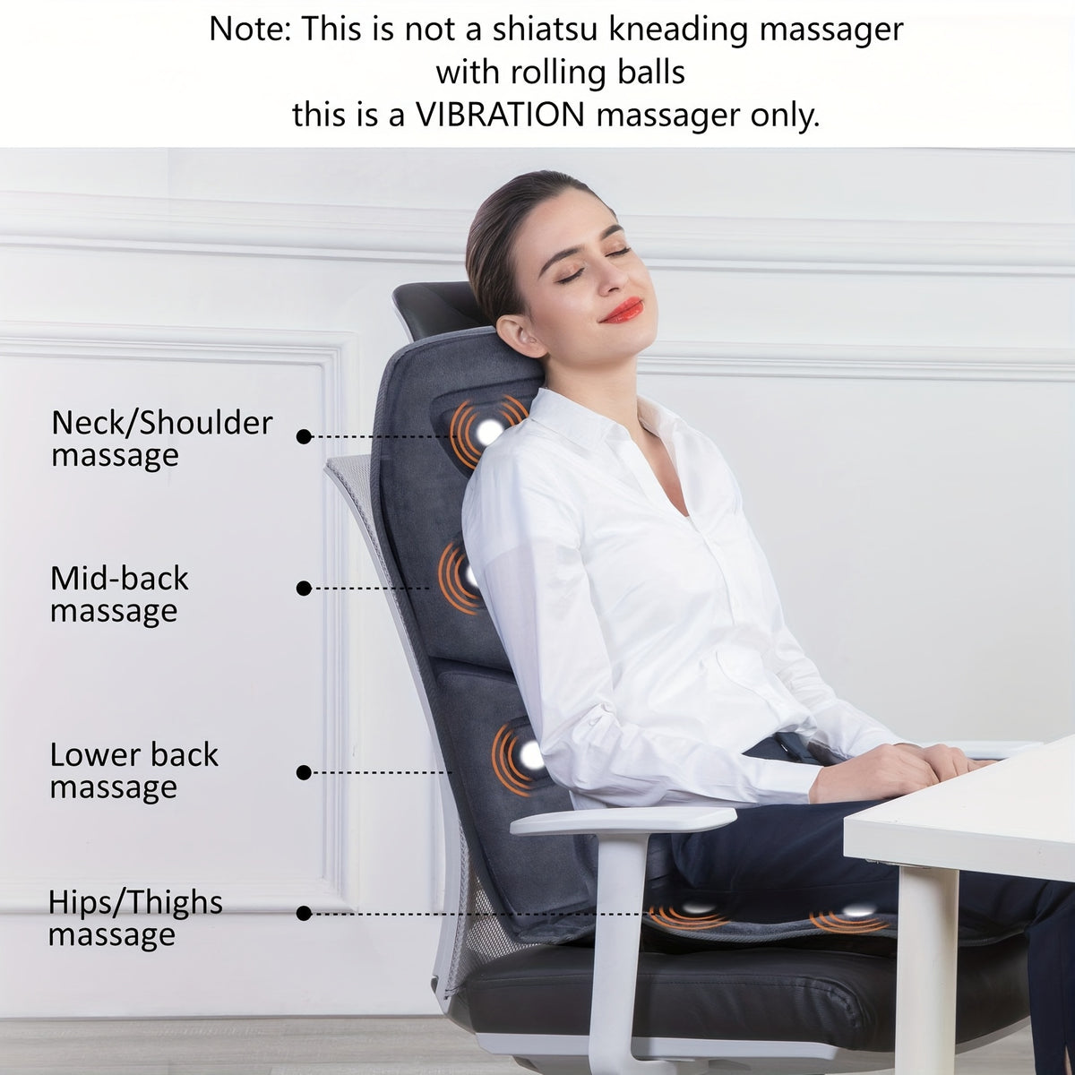 Heated Massage Seat Cushion with 10 Vibration Motors – 5 Modes 3 Intensity Levels Back & Seat Warmer Pad for Recliner Office Chair, 30-Min Auto Shut-Off, Father's Day Mother's Day Gift