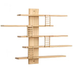 5-Tier Floating Wall Shelves Adjustable Display Rack – Modern Fiberboard Collectible Shelf for Action Figures, Building Blocks, Dolls & Statues, Decorative Storage Unit for Home & Office