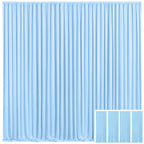 Photo Backdrop 4-Pack Taffeta Draping Background Cloth 5×10 Ft – Opaque Reusable Rod Pocket Panel for Weddings, Birthdays, Baby Showers & Photo Studios | 16 Colors