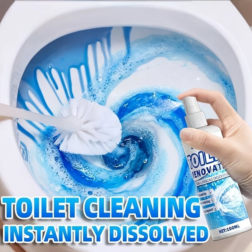 Intensive Toilet Bowl Cleaner Gel with Brush - Heavy-Duty Limescale & Stain Remover, Unblocks Drains, Leaves Bowl Gleaming, Easy-Apply 3.38oz Formula for Deep Cleaning